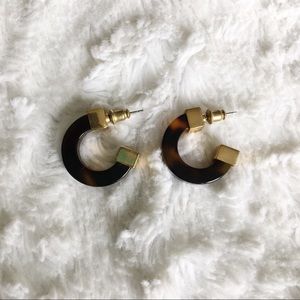 BaubleBar Tortoiseshell Hoop Earrings